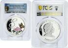 Cook Islands 5 dollars Cook Islands 5 dollars Women Day Roses Butterfly PR69 PCGS silver coin 2009 -