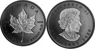 Canada 20$ Canada 2020 20$ Incuse Silver Maple Leaf Rhodium Plated 1 oz Pure Silver Coin -