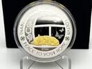 Kazakhstan 1000 Tenge Peace to your home SLEEPY CAT 1 oz Silver Gold Gilded Coin -
