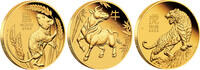 Australia Year of the MOUSE OX TIGER Lunar Series III 1/4oz Gold Coin SET -
