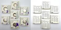 Finland 5 Euro 7 x 5 Euro Animals of the Provinces LYNX EAGLE Hedgehog Coin -