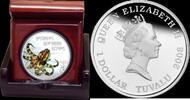 Tuvalu 1$ Tuvalu 2008–1$ Deadly & Dangerous – Blue Ringed Octopus–1 oz Silver Proof Coin -