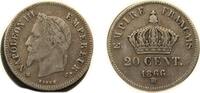 France 20 Centimes France Second Empire 1866 BB 20 Centimes - Napoleon III Silver (.835) Strasbourg Mint (843156) 1g VF F 149 Gad 308 KM 805.2 -