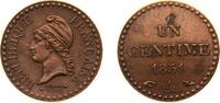 France 1 Centime France Second Republic 1851 A 1 Centime Bronze Paris Mint (4994000) 2g AU F 101 Gad 84 KM 754 -