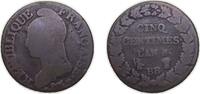 France 5 Centimes France First Republic AN 8 (1799) BB 5 Centimes Copper Strasbourg Mint 9.71g VF F 115 Gad 126 / 126a / 126b / 126c KM 640 -