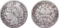 France 2 Francs France Third Republic 1871 A 2 Francs Silver (.835) Paris Mint 10g VF KM 817.1 -