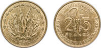 French West Africa 25 Francs French West Africa French colonies Federation 1957 25 Francs Togo Aluminium bronze Paris Mint (30000000) 8g UNC KM 9 KM A 9 Schö -