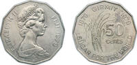 Fiji 50 Cents Fiji 1979 50 Cents - Elizabeth II (2nd portrait) Copper-nickel (75% Copper, 25% Nickel) Royal Australian Mint (258000) 15.46g UN -