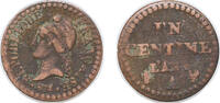 France 1 Centime France First Republic 1797 - 1799 A 1 Centime (First Republic) Copper Paris Mint 1.7g VF KM 646.1 -