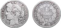 France 1 Franc France Third Republic 1872 A 1 Franc Silver (.835) 4.85g VF F 216 Gad 465 KM 822 -