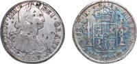 Mexico 8 Reales Mexico Spanish colony 1807 Mo TH 8 Reales - Charles IV Silver (.903) Mexico City Mint 26.8g XF Scratches Chopmarked KM 109 -