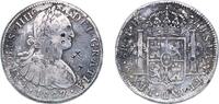 Mexico 8 Reales Mexico Spanish colony 1807 Mo TH 8 Reales - Charles IV Silver (.903) Mexico City Mint 26.8g VF Chopmarked KM 109 -