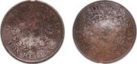 Argentina 2 Reales Argentina Buenos Aires State of Buenos Aires 1853 2 Reales Copper 7.57g VF Bent KM 9 CJ 18 -