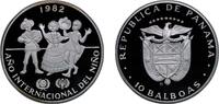 Panama 10 Balboas Panama Republic 1982 CHI 10 Balboas (International Year of the Child) Silver (.500) (8460) 26.5g PF KM 79 -