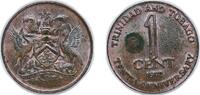 Trinidad and Tobago 1 Cent Trinidad and Tobago British colony 1972 1 Cent (Independence) Bronze The Franklin Mint (5000000) 1.95g UNC KM 9 Schön 8 -