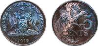 Trinidad and Tobago 5 Cents Trinidad and Tobago British colony 1979 5 Cents (Non-Magnetic) Bronze The Franklin Mint 3.22g PF KM 30 Schön 29 -