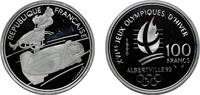 France 100 Francs France Fifth Republic 1990 100 Francs (Bobsledding) Silver (.900) (120856) 22.23g PF KM 981 -