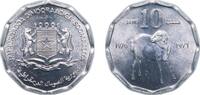 Somalia 10 Senti Somalia Democratic Republic 1976 10 Senti (FAO) Aluminium-magnesium (97.6% Aluminium, 2.4% Magnesium) Royal Mint (40500000) 1.4g -