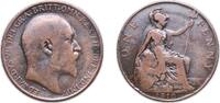 Great Britain 1 Penny Great Britain United Kingdom 1910 1 Penny - Edward VII Bronze (29549100) 9.24g VF KM 794 Sp 3990/A -