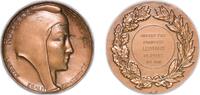 France France Republic ND Medal - Offert par François Léotard député du Var Bronze 75.95g UNC -