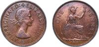 Great Britain 1 Penny Great Britain United Kingdom 1963 1 Penny - Elizabeth II (1st portrait; without 'BRITT:OMN') Bronze (119733600) 9.4g AU KM 897 S -