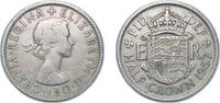 Great Britain ½ Crown Great Britain United Kingdom 1957 ½ Crown - Elizabeth II (1st portrait; no 'BRITT:OMN') Copper-nickel (34200500) 13.99g XF KM 90 -