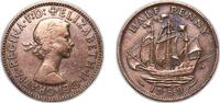 Great Britain ½ Penny Great Britain United Kingdom 1959 ½ Penny - Elizabeth II (1st portrait; without 'BRITT:OMN') Bronze (79176000) 5.66g XF KM 896 S -