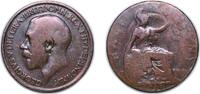 Great Britain ½ Penny Great Britain United Kingdom 1919 ½ Penny - George V (1st portrait) Bronze Royal Mint (Tower Hill) (28104000) 5.67g F KM 809 Sp -