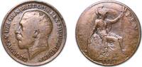 Great Britain 1 Penny Great Britain United Kingdom 1916 1 Penny - George V Bronze Royal Mint (Tower Hill) (86411100) 9.45g VF KM 810 Sp 4051-3 -