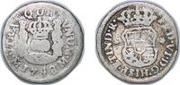 Mexico ½ Real Mexico Spanish colony 1748 Mo ½ Real - Ferdinand VI Silver (.917) Mexico City Mint 1.44g VF KM 67.1 KM 67.2 -