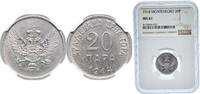 Montenegro 20 Para Montenegro Kingdom 1914 20 Para Nickel (800000) 4g NGC MS 61 KM 19 -