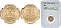 Yugoslavia 50 Para Yugoslavia 1938 50 Para - Petar II Aluminium bronze (91 % Cu, 9 % Al) Monnaie de Paris (100000000) 2.1g NGC MS 63 KM 18 Album Is -