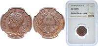 Chile 1 Centavo Chile Republic 1919 So 1 Centavo Copper Casa de Moneda de Chile Mint (173000) 3.5g NGC AU 58 KM 161 -