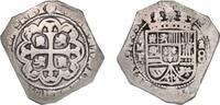 Mexico Mexico Spanish colony Early 20th century Reproduction - 8 Reales Klippe 1733 Mo MF White Metal 21.31g XF KM-48; Calico-1431 -