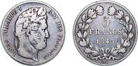France 5 Francs France Kingdom 1845 A 5 Francs - Louis Philippe I (Domard type, 3rd retouch, relief edge) Silver (.900) Paris Mint (3095362) 24. -