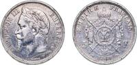 France 5 Francs France Second Empire 1869 BB 5 Francs - Napoleon III Silver (.900) Strasbourg, (9601259) 24.84g XF Franc 2014 331 Gad 1789 739 K -