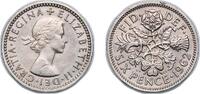 Great Britain 6 Pence Great Britain United Kingdom 1962 6 Pence - Elizabeth II (1st portrait; no 'BRITT:OMN') Copper-nickel (75% Cu, 25% Ni) Royal Min -