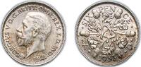 Great Britain 6 Pence Great Britain Kingdom 1933 6 Pence - George V (4th coinage) Silver (.500) Royal Mint (Tower Hill) (22185000) 2.83g UNC KM 832 Sp -