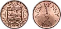 Guernsey ½ Penny Guernsey British dependency 1971 ½ New Penny - Elizabeth II Bronze Royal Mint (2066000) 1.74g UNC KM 20 -