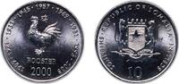 Somalia 10 Shillings Somalia Republic 2000 10 Shillings (Rooster) Nickel clad steel 4.87g UNC KM 99 -