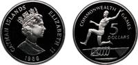 Cayman Islands 5 Dollars Cayman Islands British Overseas Territory 1986 5 Dollars - Elizabeth II (Commonwealth Games; Silver Proof issue) Silver (.925) ( -