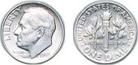 United States 1 Dime United States Federal republic 1953 D 1 Dime Roosevelt Silver Dime Silver (.900) United States Mint of Denver, (136400000) 2.4 -
