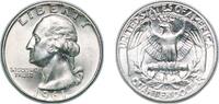 United States ¼ Dollar United States Federal republic 1961 D ¼ Dollar Washington Silver Quarter Silver (.900) United States Mint of Denver, (83656928 -
