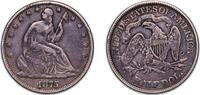 United States ½ Dollar United States Federal republic 1875 ½ Dollar Seated Liberty Half Dollar (without date arrows; with motto) Silver (.900) (.100 -