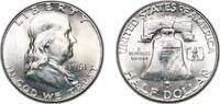 United States ½ Dollar United States Federal republic 1961 ½ Dollar Franklin Half Dollar Silver (.900) United States Mint of Philadelphia 12.37g BU K -