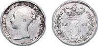 Great Britain 3 Pence Great Britain United Kingdom 1861 3 Pence - Victoria (1st portrait; incl. Maundy and Colonial) Silver (.925) (3294700) 1.4g VF K -