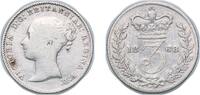 Great Britain 3 Pence Great Britain United Kingdom 1868 3 Pence - Victoria (1st portrait; incl. Maundy and Colonial) Silver (.925) (1457200) 1.4g VF K -