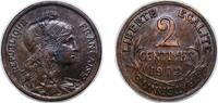 France 2 Centimes France 1902 2 Centimes Bronze (750000) 2g AU Franc 2014 110 Gad 1789 107 KM 841 Schön 181 -