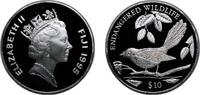 Fiji 10 Dollars Fiji Republic 1995 10 Dollars - Elizabeth II (Endangered Wildlife) Silver (.925) (10000) 31.37g PF KM 74 Schön 74 -