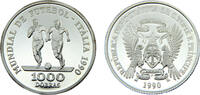 1000 Dobras 1990 (Mintage 15000) São Tomé and Príncipe Saint Thomas & Prince Democratic Republic 1990 1000 Dobras Football World Championship Ita...